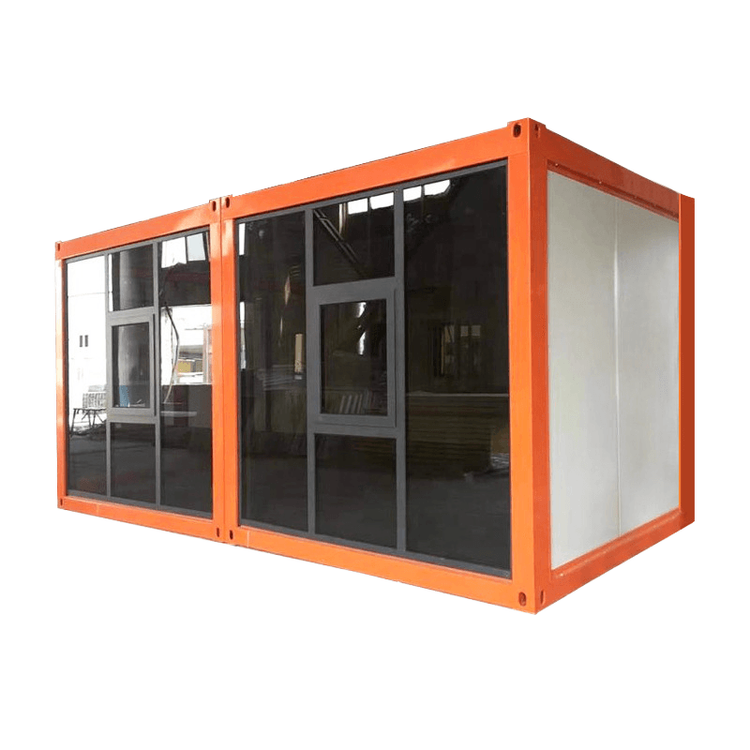 40ft Modular Prefabricated Glass Curtain Wall Container Houses Quick Installation Containerized Houses With Full Bathrooms