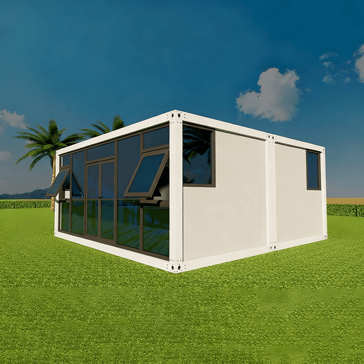 Expandable Shipping Container House Sunshine Room Glass Curtain Prefabricated Exquisite Coffee Shop Modular Office Building