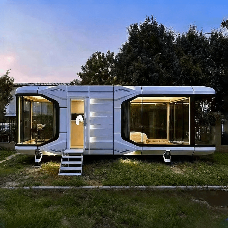 Modern Steel Modular Container House Office Building Apartment Portable Space Capsule Villa Homestay Hotel School Apple Pod