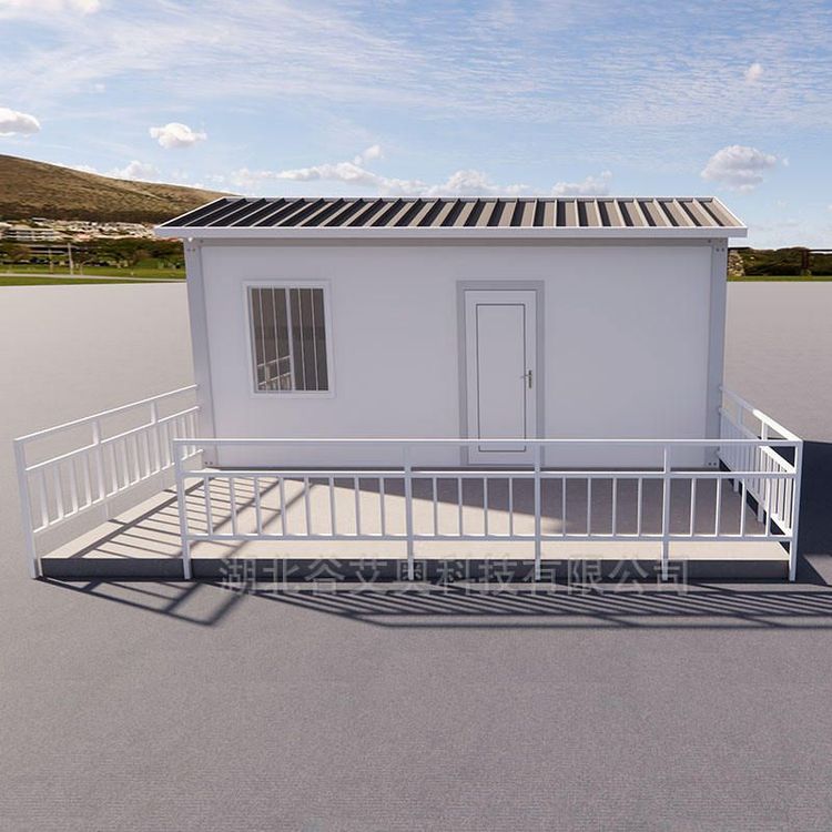 Nhà ở hiện đại kiểu container, mái dốc, lắp ghép sẵn, tấm panel sandwich, thoáng khí, có ban công sân thượng, kiểu nhà nhỏ mô đun, sản xuất tại Trung Quốc