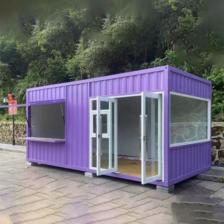 Nhà di động lắp ghép hiện đại, mở rộng được, kiểu container, nhà nhỏ mô-đun sang trọng, dùng làm cửa hàng bán lẻ di động