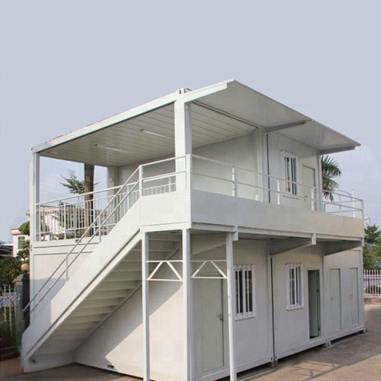 Nhà thép tiền chế lắp ghép nhanh, thiết kế hiện đại, 2 tầng, 20ft/40ft, tháo rời được, dùng làm biệt thự & nhà vệ sinh