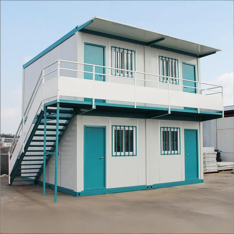 Nhà ở container thép nhẹ hiện đại, thân thiện với môi trường, 2 tầng, lắp ghép sẵn, đóng gói phẳng, 20ft, nhà tiền chế, văn phòng, biệt thự
