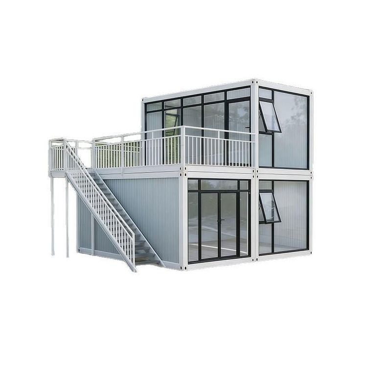 Casa Contenedor de 2 Pisos con Diseño Moderno, Desmontable y Empacable, para Uso como Hotel o Villa de Lujo, con Certificación CE