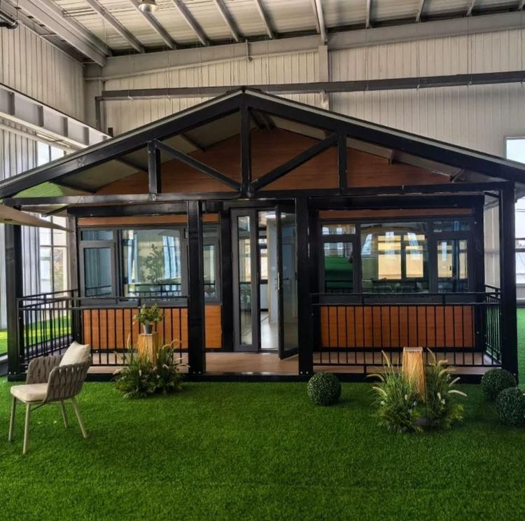 Nhà di động gấp đôi cánh, 2 phòng ngủ, 1 phòng tắm, lắp ghép sẵn, mở rộng được