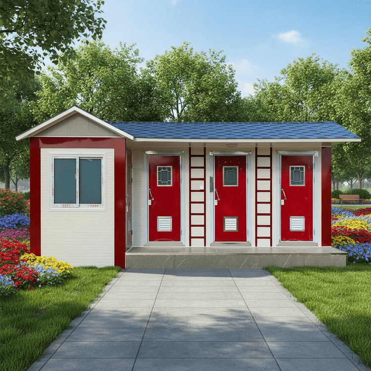 Modern Mobile Toilets Outdoor Eco-Friendly Mobile Public Toilet Portable Container Bathroom Toilets Cabin for Parks