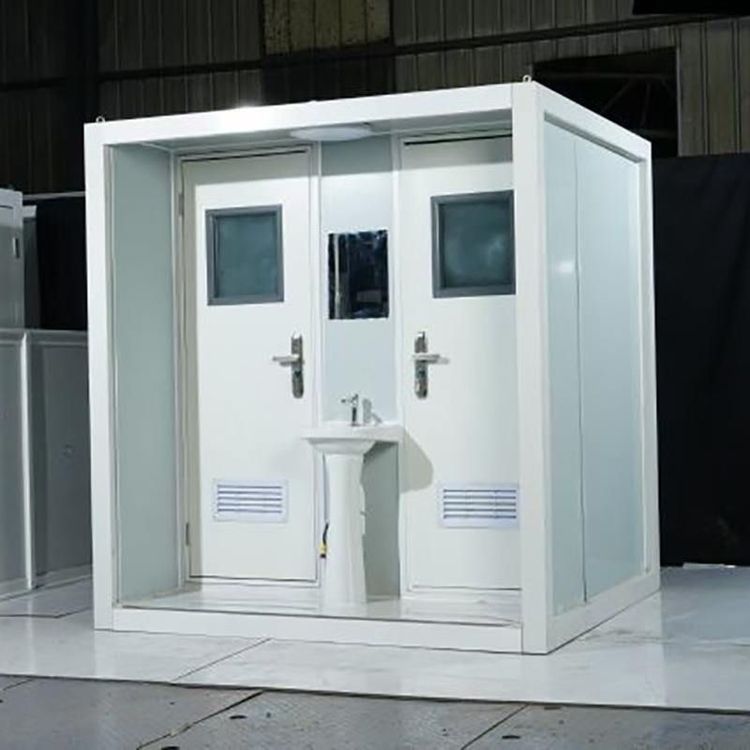 Baño Público Móvil Prefabricado de Acero, Portátil, de Lujo, Duradero, Diseño Moderno para Uso en Apartamentos