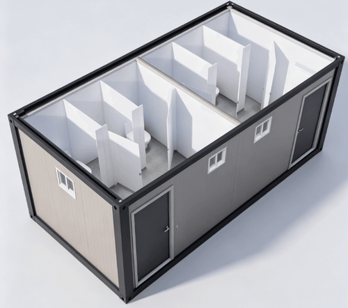 Unidad de Baño Modular Prefabricada, Totalmente Equipada para Parques, Baños para Eventos, Unidad Sanitaria, Baño Público Modular Prefabricado
